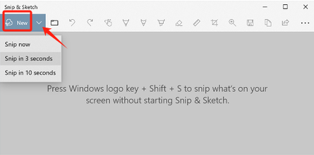 Скриншот на ноутбуке MSI с помощью Snip & Sketch
